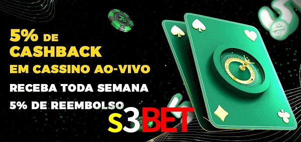 Promoções do cassino ao Vivo s3bet